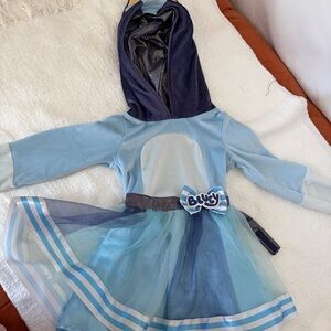 Blue Hooded Superhero Kids Costume Dress